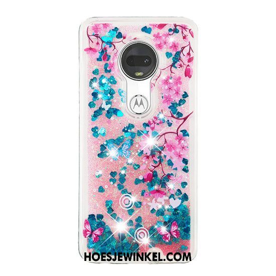 Moto G7 Plus Hoesje Roze Hanger Mobiele Telefoon, Moto G7 Plus Hoesje Gasbag Drijfzand