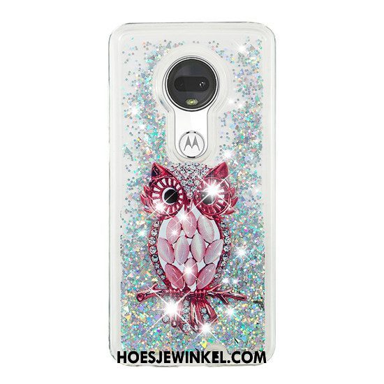 Moto G7 Plus Hoesje Roze Hanger Mobiele Telefoon, Moto G7 Plus Hoesje Gasbag Drijfzand