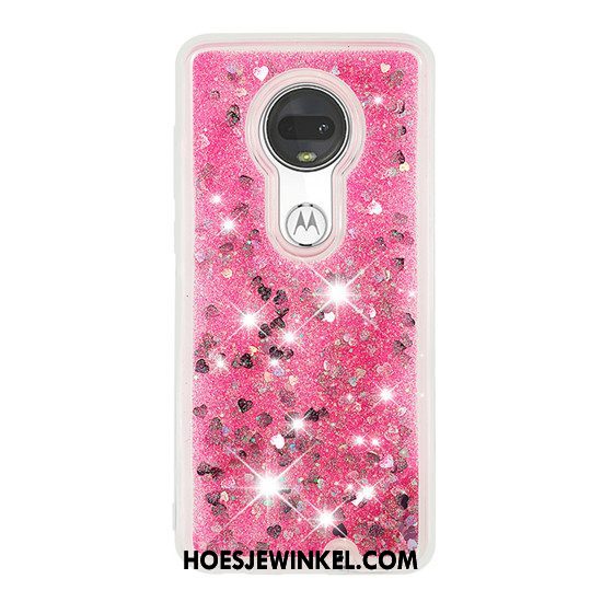 Moto G7 Plus Hoesje Roze Hanger Mobiele Telefoon, Moto G7 Plus Hoesje Gasbag Drijfzand