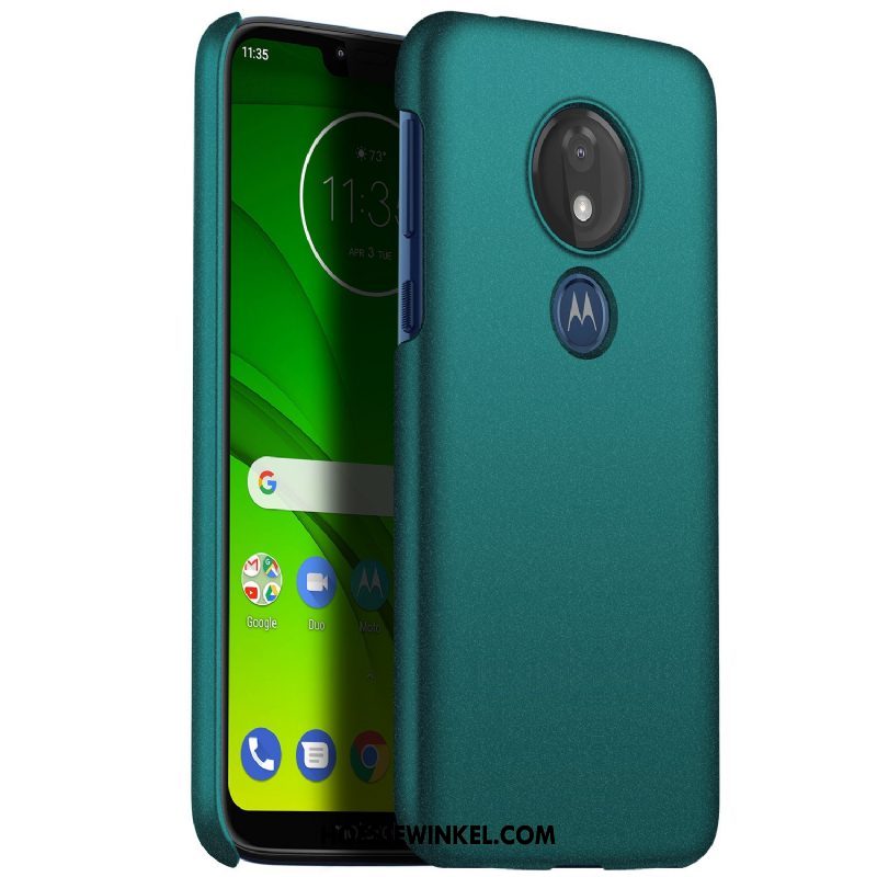 Moto G7 Power Hoesje Dun Gladde Mobiele Telefoon, Moto G7 Power Hoesje All Inclusive Groen Beige