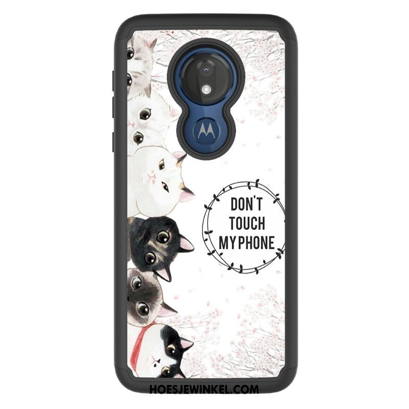 Moto G7 Power Hoesje Hoes Bescherming Mobiele Telefoon, Moto G7 Power Hoesje Spotprent Doek
