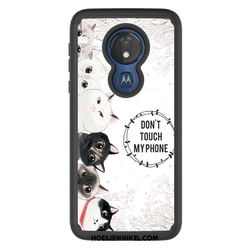 Moto G7 Power Hoesje Hoes Bescherming Mobiele Telefoon, Moto G7 Power Hoesje Spotprent Doek