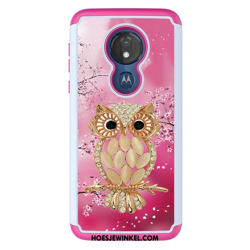 Moto G7 Power Hoesje Hoes Bescherming Mobiele Telefoon, Moto G7 Power Hoesje Spotprent Doek