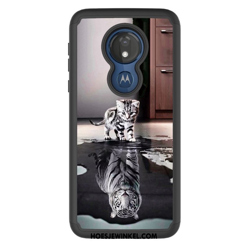 Moto G7 Power Hoesje Hoes Bescherming Mobiele Telefoon, Moto G7 Power Hoesje Spotprent Doek