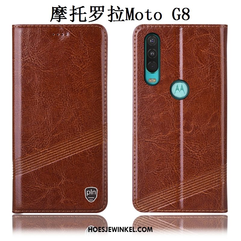 Moto G8 Hoesje Hoes Bescherming Anti-fall, Moto G8 Hoesje Rood All Inclusive