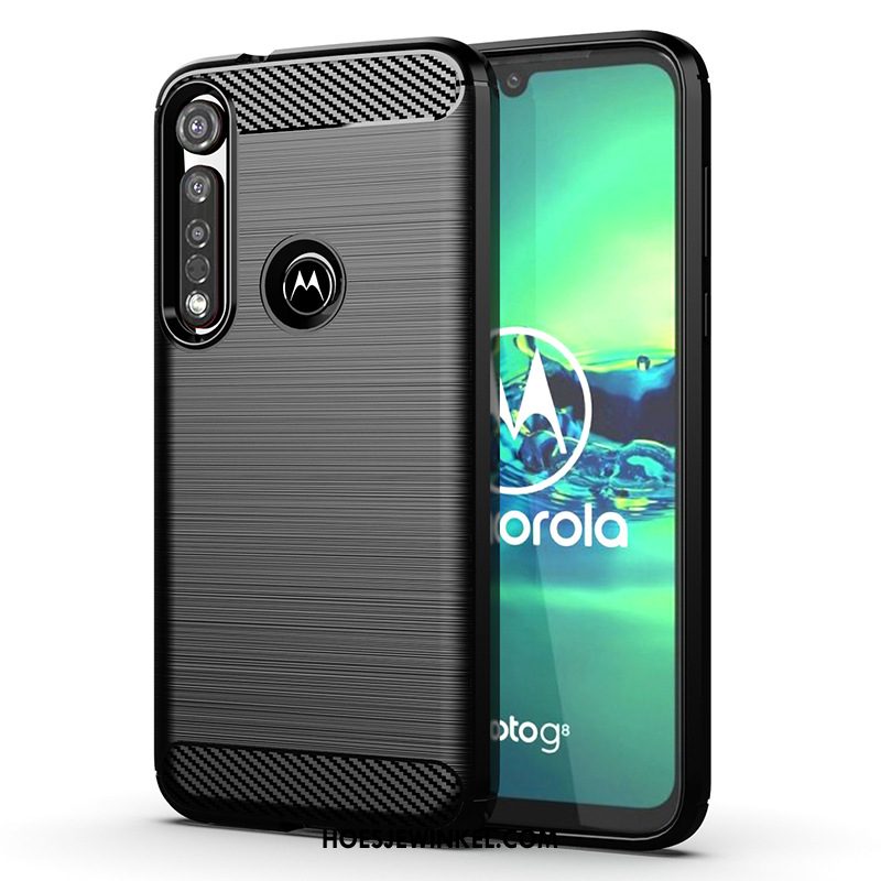 Moto G8 Plus Hoesje Anti-fall Hoes Siliconen, Moto G8 Plus Hoesje Mobiele Telefoon Grijs