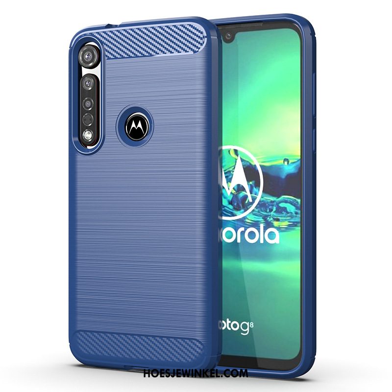 Moto G8 Plus Hoesje Anti-fall Hoes Siliconen, Moto G8 Plus Hoesje Mobiele Telefoon Grijs