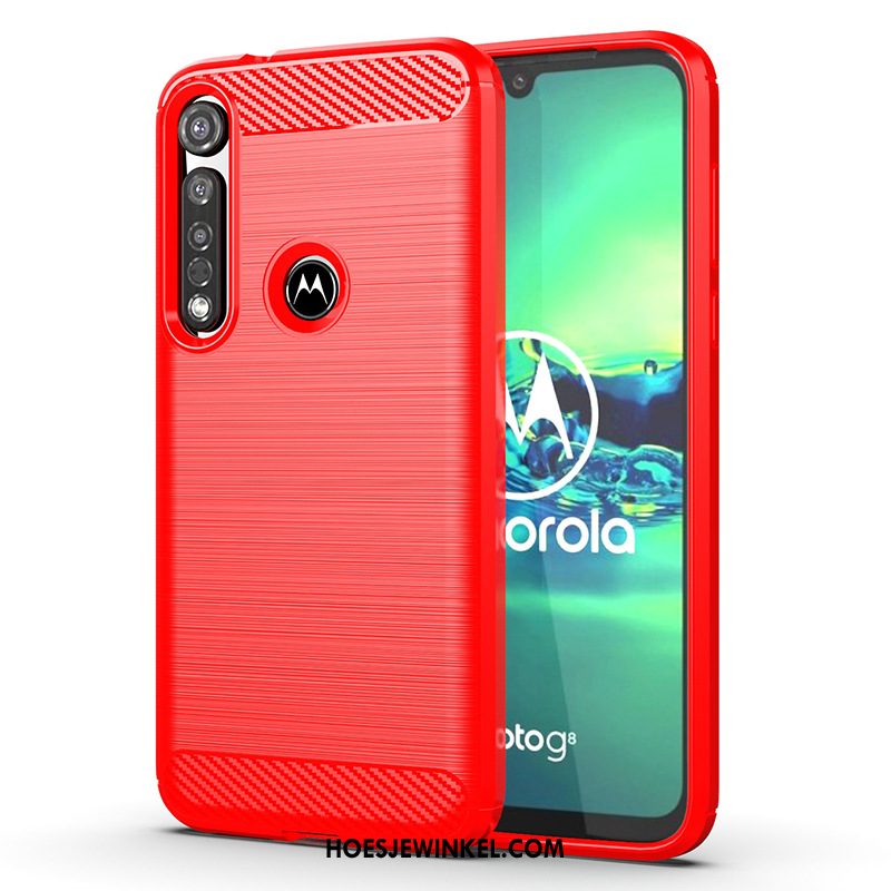 Moto G8 Plus Hoesje Anti-fall Hoes Siliconen, Moto G8 Plus Hoesje Mobiele Telefoon Grijs