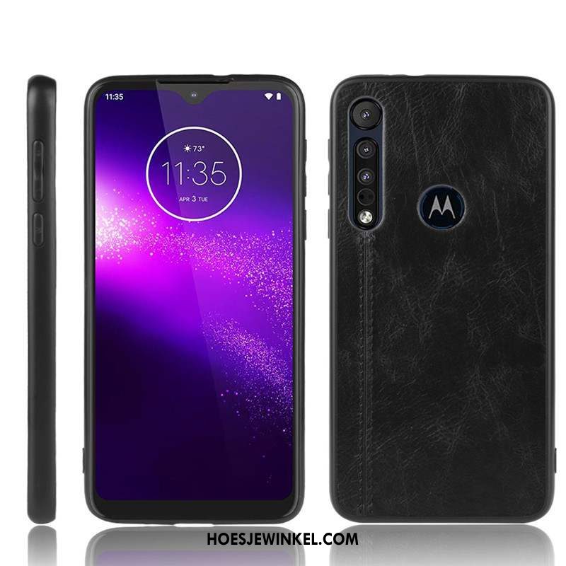 Moto G8 Plus Hoesje Hoes Bedrijf Bescherming, Moto G8 Plus Hoesje All Inclusive Zwart