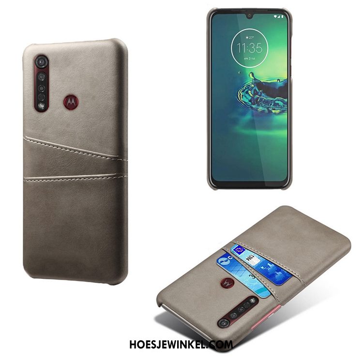 Moto G8 Plus Hoesje Tas Mini Koe, Moto G8 Plus Hoesje Geel Anti-fall