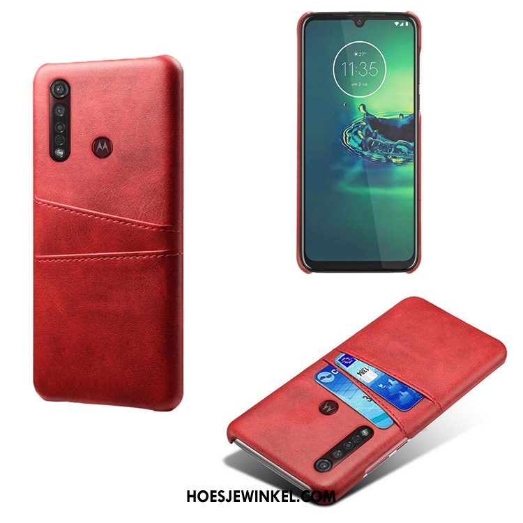 Moto G8 Plus Hoesje Tas Mini Koe, Moto G8 Plus Hoesje Geel Anti-fall