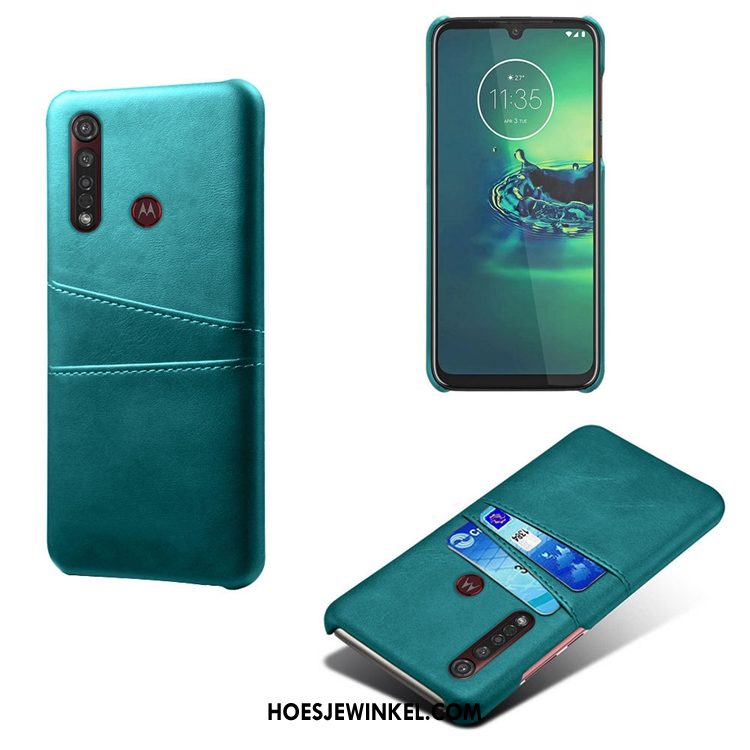 Moto G8 Plus Hoesje Tas Mini Koe, Moto G8 Plus Hoesje Geel Anti-fall