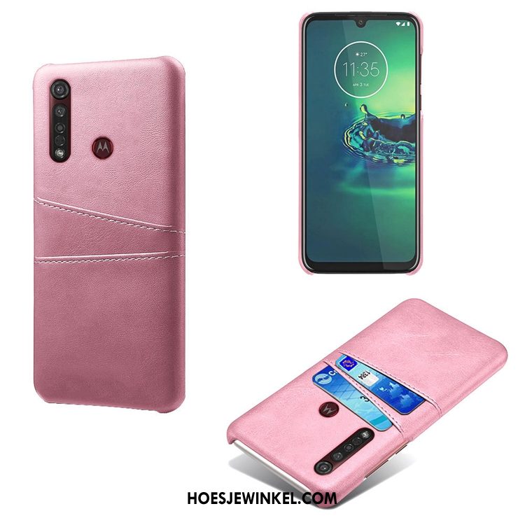 Moto G8 Plus Hoesje Tas Mini Koe, Moto G8 Plus Hoesje Geel Anti-fall