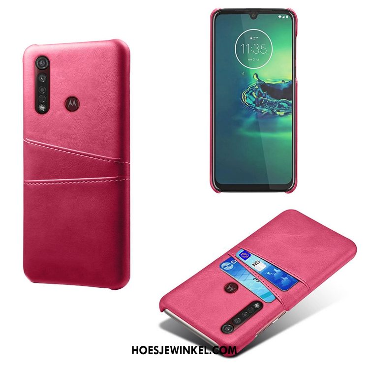 Moto G8 Plus Hoesje Tas Mini Koe, Moto G8 Plus Hoesje Geel Anti-fall