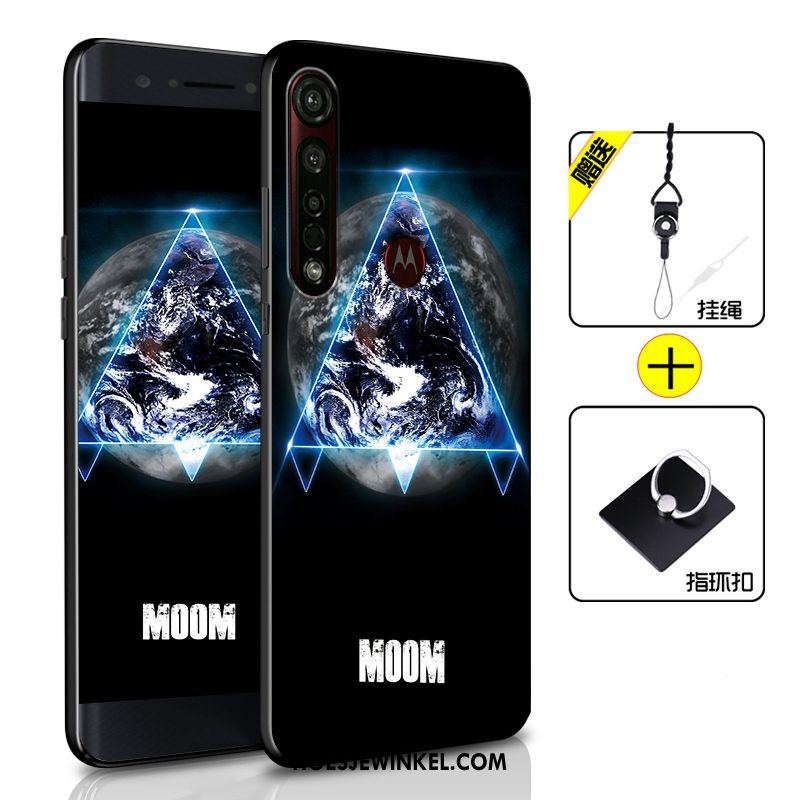 Moto G8 Plus Hoesje Zwart Zacht Mobiele Telefoon, Moto G8 Plus Hoesje Hoes Anti-fall