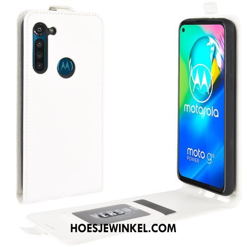 Moto G8 Power Hoesje Bedrijf Portemonnee Hoes, Moto G8 Power Hoesje Bescherming Leren Etui