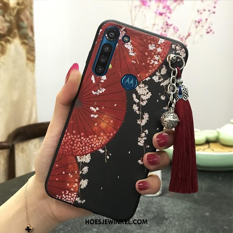 Moto G8 Power Hoesje Hoes Hanger Bescherming, Moto G8 Power Hoesje Roze Wind