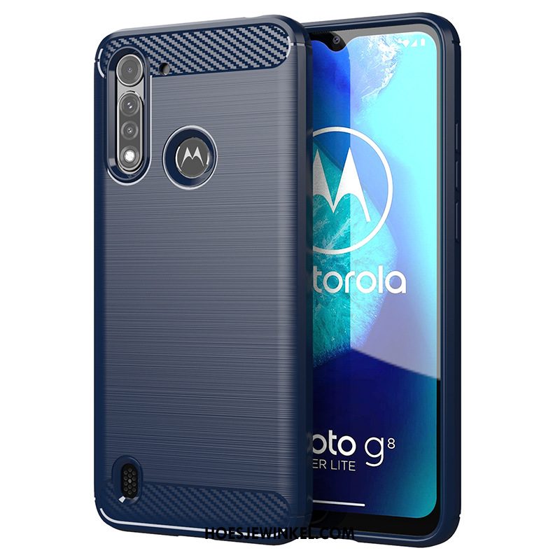 Moto G8 Power Lite Hoesje Dun Zwart Mobiele Telefoon, Moto G8 Power Lite Hoesje Zacht Hoes