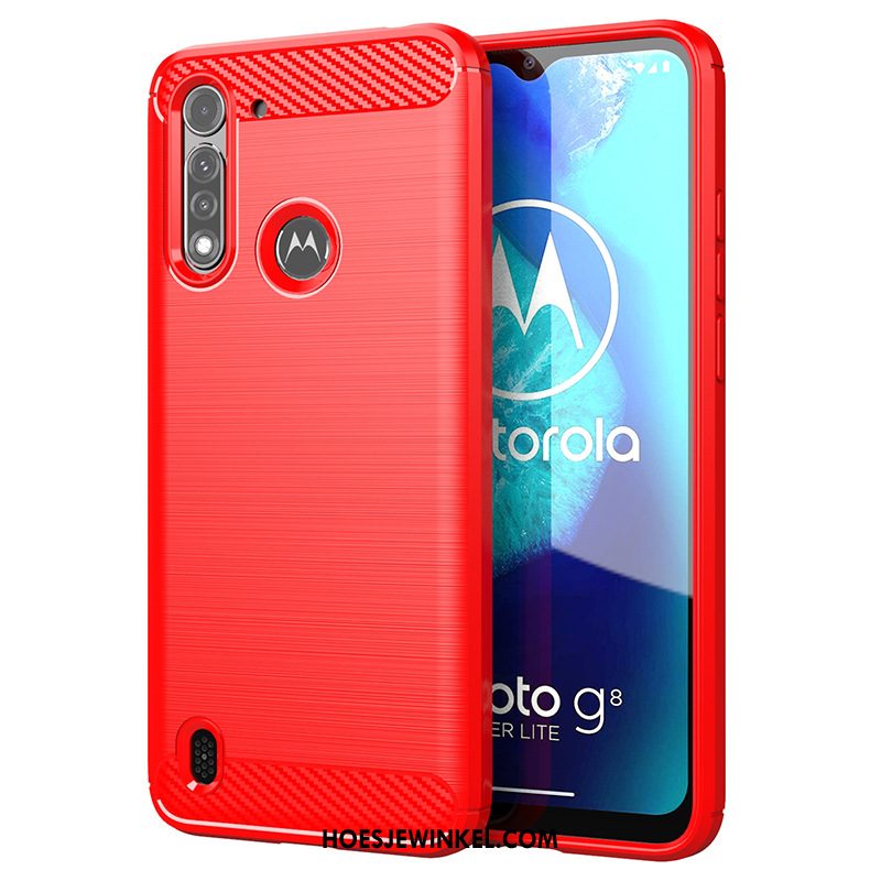 Moto G8 Power Lite Hoesje Dun Zwart Mobiele Telefoon, Moto G8 Power Lite Hoesje Zacht Hoes