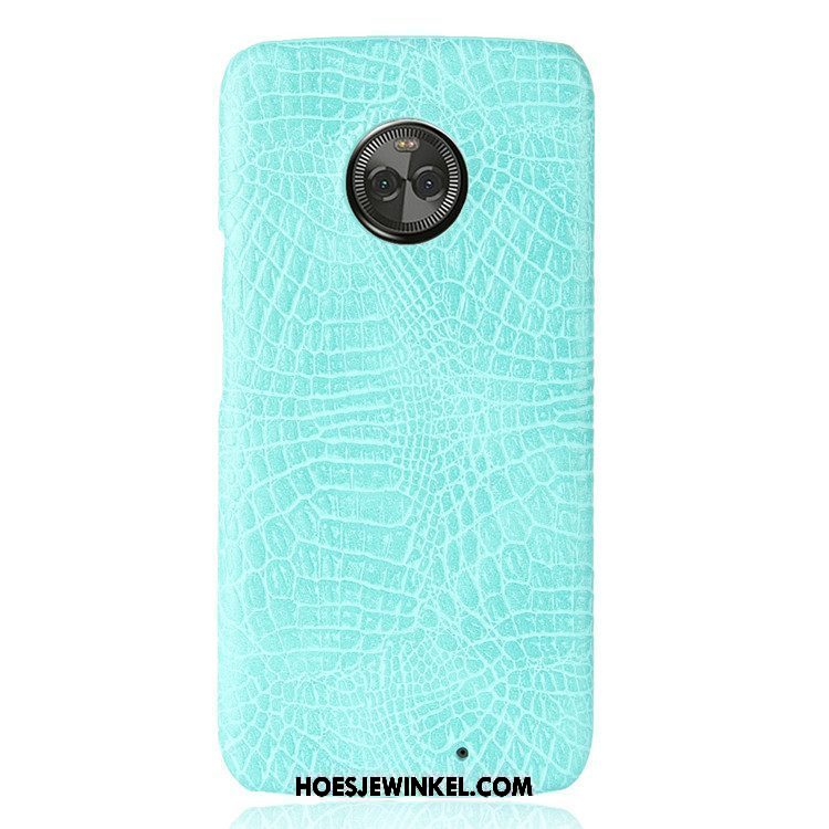Moto X4 Hoesje Hoes Hard Krokodillenleer, Moto X4 Hoesje Rood Bescherming