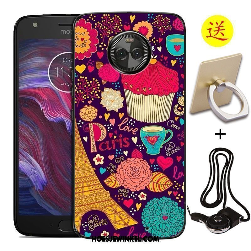 Moto X4 Hoesje Mobiele Telefoon All Inclusive Anti-fall, Moto X4 Hoesje Geschilderd Hoes Beige