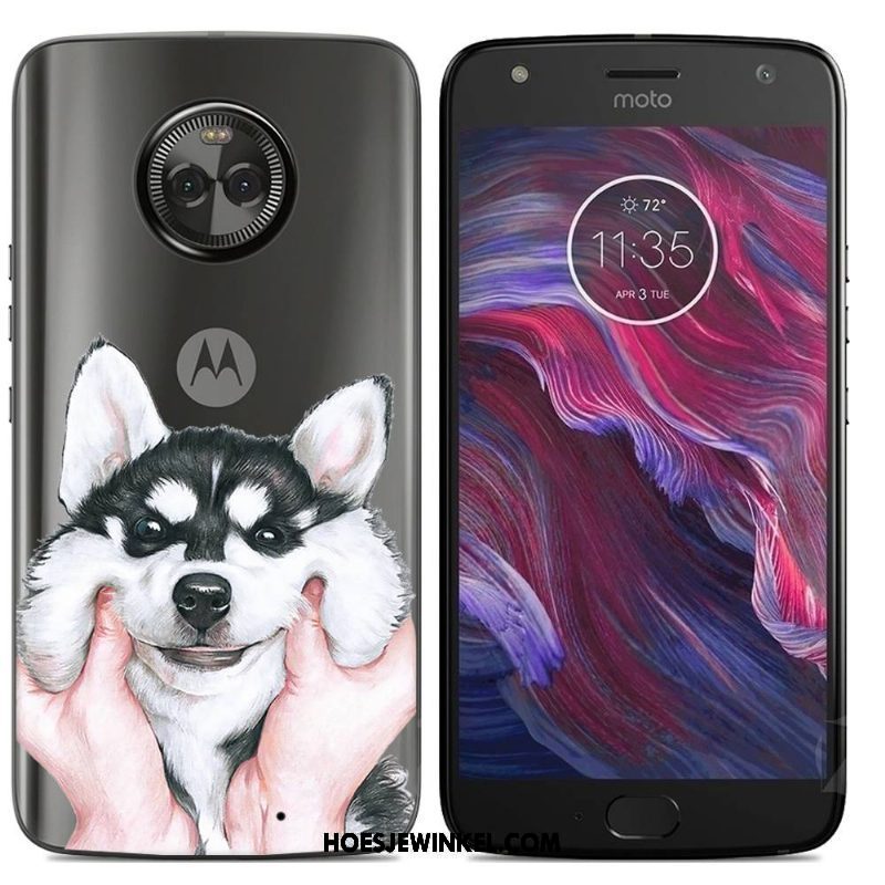 Moto X4 Hoesje Scheppend Siliconenhoesje Roze, Moto X4 Hoesje Zacht Geschilderd