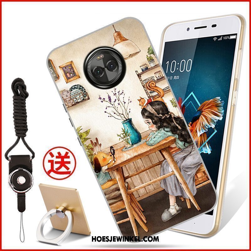 Moto X4 Hoesje Siliconen Spotprent Grijs, Moto X4 Hoesje All Inclusive Bescherming