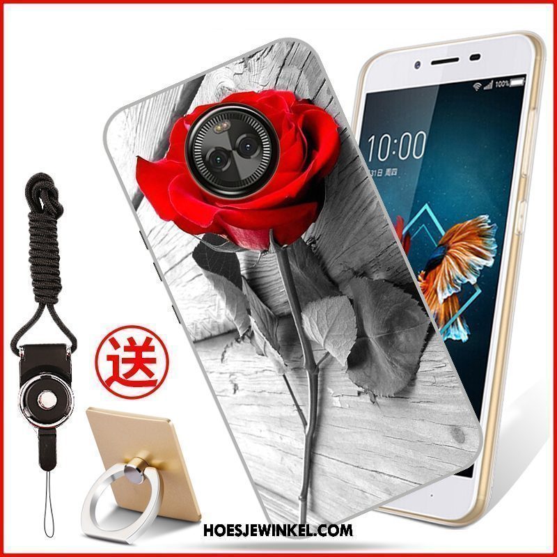 Moto X4 Hoesje Siliconen Spotprent Grijs, Moto X4 Hoesje All Inclusive Bescherming