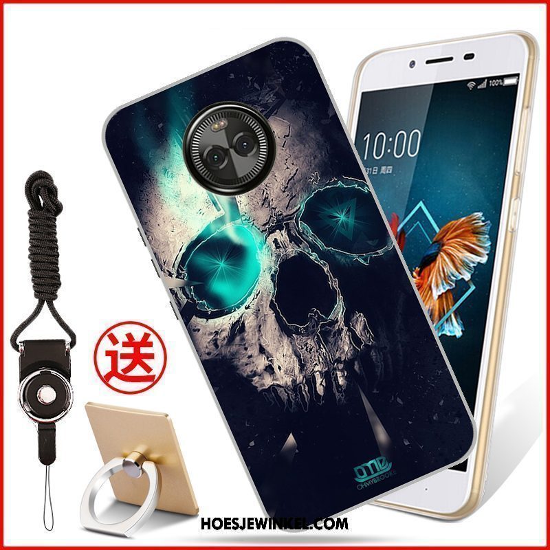 Moto X4 Hoesje Siliconen Spotprent Grijs, Moto X4 Hoesje All Inclusive Bescherming