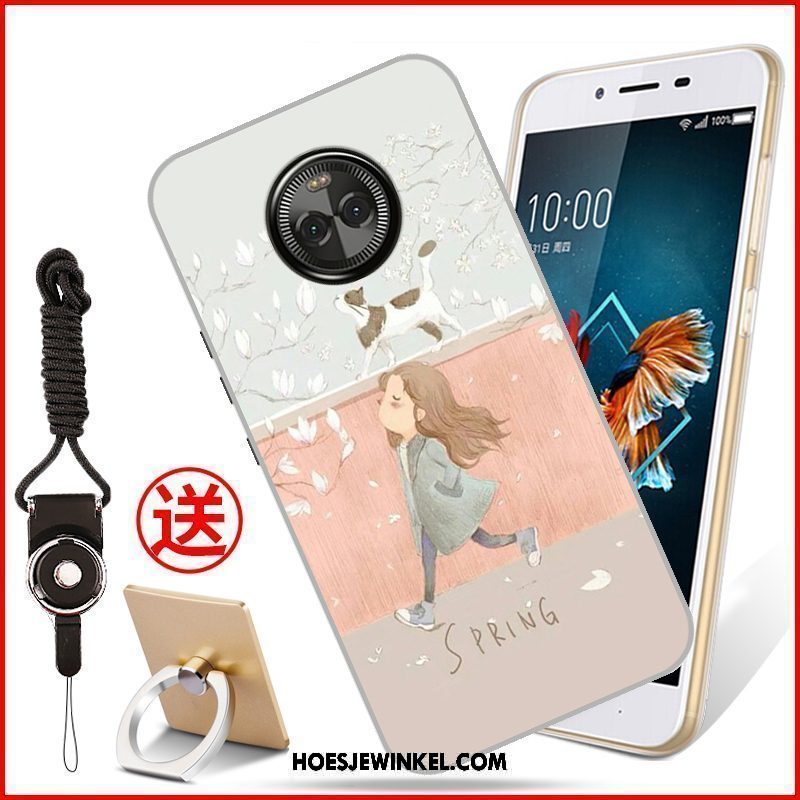 Moto X4 Hoesje Siliconen Spotprent Grijs, Moto X4 Hoesje All Inclusive Bescherming