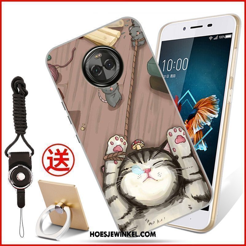 Moto X4 Hoesje Siliconen Spotprent Grijs, Moto X4 Hoesje All Inclusive Bescherming