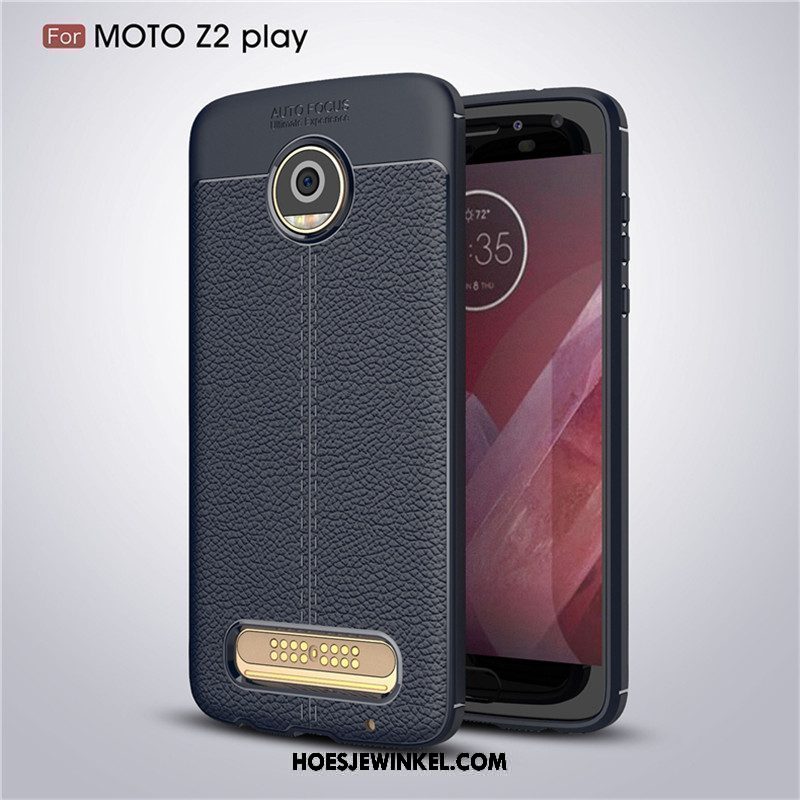 Moto Z2 Play Hoesje Grijs Patroon Hoes, Moto Z2 Play Hoesje Antislip Anti-fall