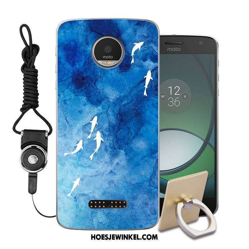 Moto Z2 Play Hoesje Hoes Blauw Mobiele Telefoon, Moto Z2 Play Hoesje Zacht Anti-fall