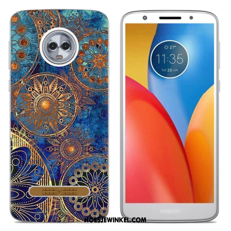 Moto Z3 Play Hoesje Bescherming Kleur Scheppend, Moto Z3 Play Hoesje Hoes Mobiele Telefoon Beige