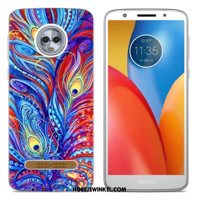 Moto Z3 Play Hoesje Bescherming Kleur Scheppend, Moto Z3 Play Hoesje Hoes Mobiele Telefoon Beige