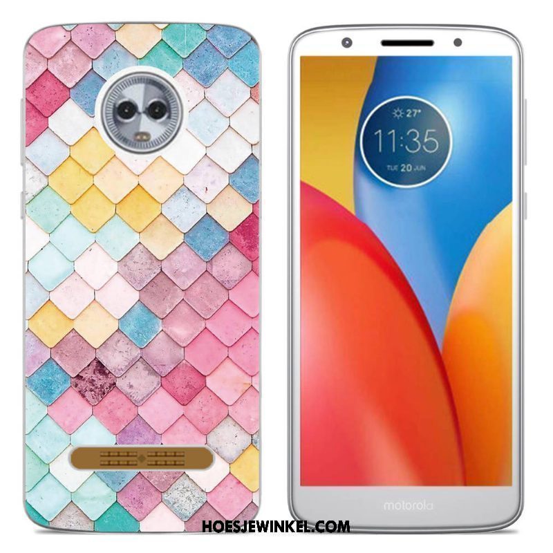 Moto Z3 Play Hoesje Bescherming Kleur Scheppend, Moto Z3 Play Hoesje Hoes Mobiele Telefoon Beige