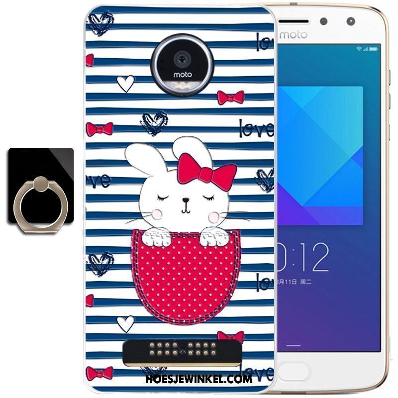 Moto Z3 Play Hoesje Mobiele Telefoon Trend All Inclusive, Moto Z3 Play Hoesje Blauw Hoes