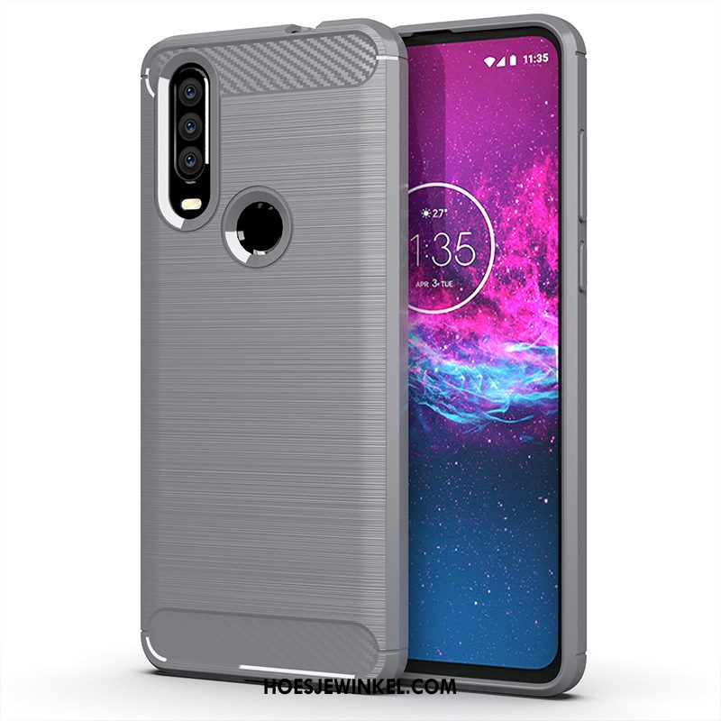 Motorola One Action Hoesje Anti-fall Mobiele Telefoon Bescherming, Motorola One Action Hoesje Eenvoudige Siliconen