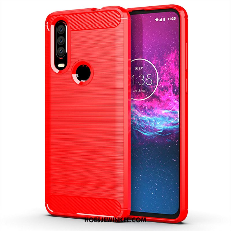 Motorola One Action Hoesje Anti-fall Mobiele Telefoon Bescherming, Motorola One Action Hoesje Eenvoudige Siliconen