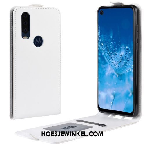 Motorola One Action Hoesje Eenvoudige Bedrijf Hoes, Motorola One Action Hoesje Folio Mobiele Telefoon Braun