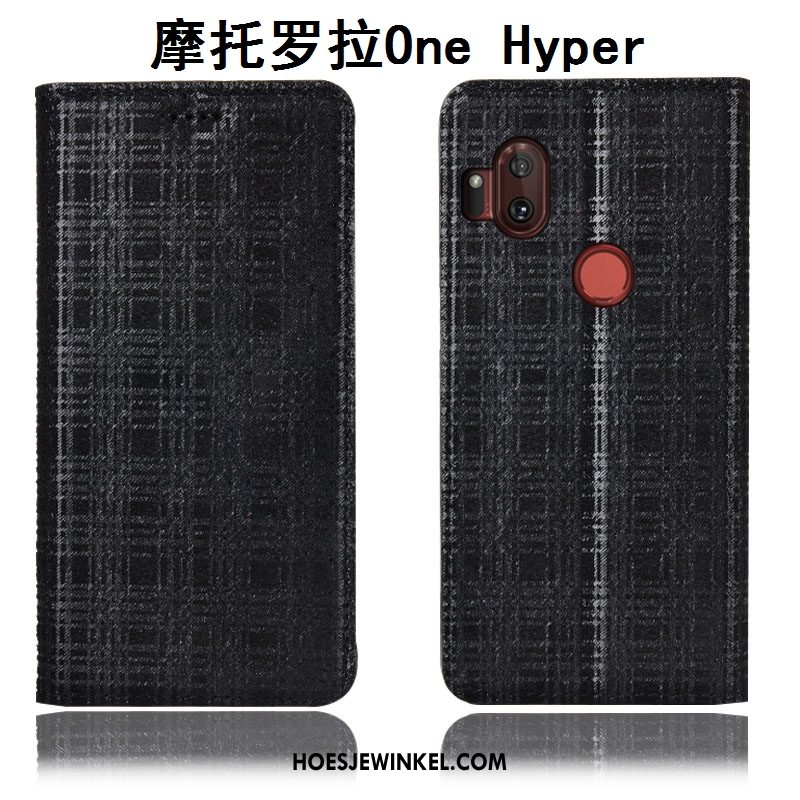Motorola One Hyper Hoesje Anti-fall Mobiele Telefoon Bescherming, Motorola One Hyper Hoesje Zwart Hoes