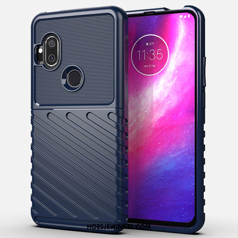 Motorola One Hyper Hoesje Hemming Zacht Anti-fall, Motorola One Hyper Hoesje Pantser Hoes