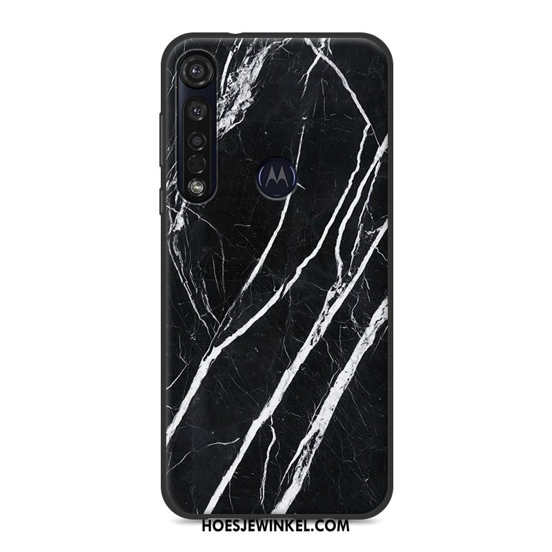 Motorola One Macro Hoesje Siliconen Grote Zacht, Motorola One Macro Hoesje Hoes Donkerblauw