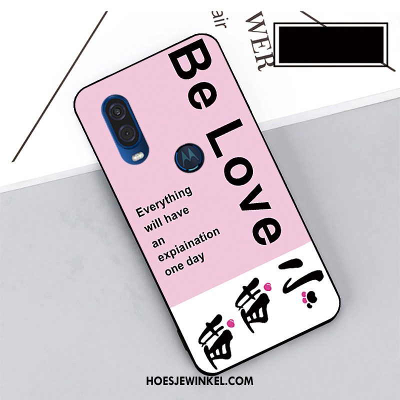 Motorola One Vision Hoesje Bescherming Hoes Mobiele Telefoon, Motorola One Vision Hoesje Zacht Zwart