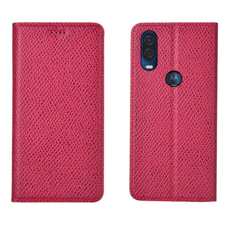 Motorola One Vision Hoesje Bescherming Mesh Mobiele Telefoon, Motorola One Vision Hoesje Anti-fall Folio