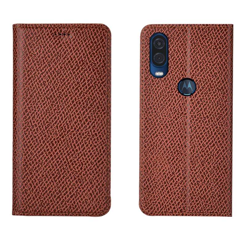 Motorola One Vision Hoesje Bescherming Mesh Mobiele Telefoon, Motorola One Vision Hoesje Anti-fall Folio