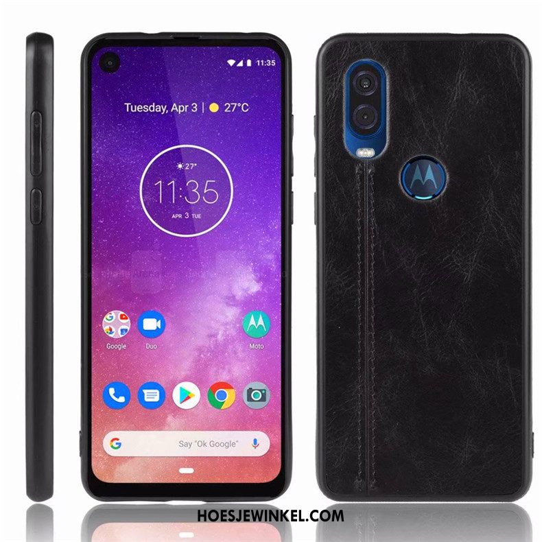 Motorola One Vision Hoesje Hoes Blauw All Inclusive, Motorola One Vision Hoesje Mobiele Telefoon Anti-fall