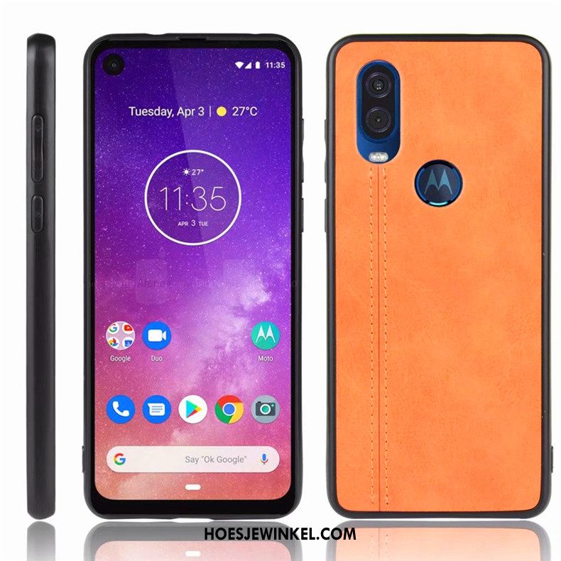 Motorola One Vision Hoesje Hoes Blauw All Inclusive, Motorola One Vision Hoesje Mobiele Telefoon Anti-fall