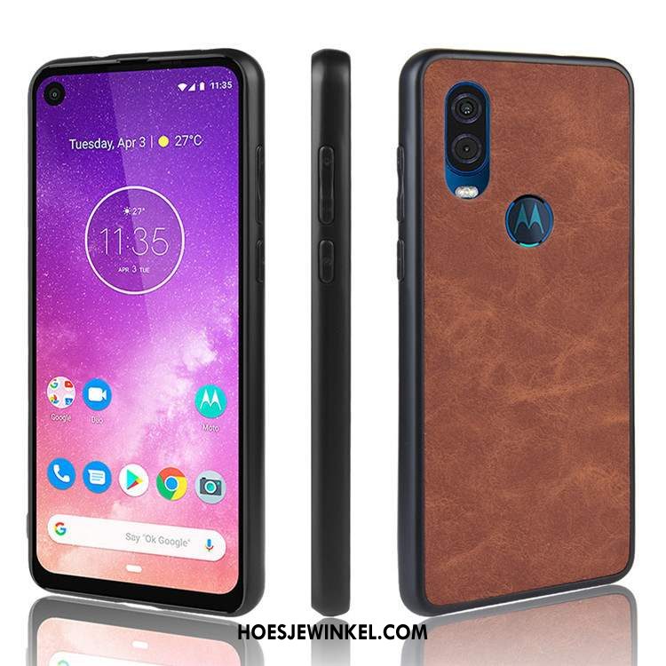 Motorola One Vision Hoesje Hoes Mobiele Telefoon Zwart, Motorola One Vision Hoesje Bescherming Anti-fall