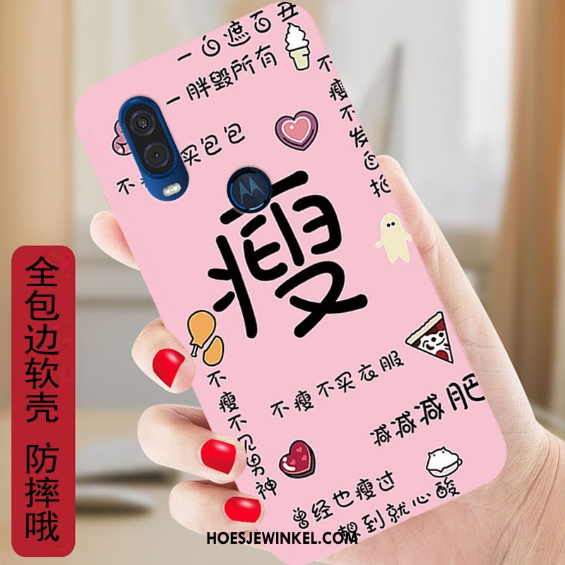 Motorola One Vision Hoesje Zacht Rood Hoes, Motorola One Vision Hoesje Mobiele Telefoon Bescherming